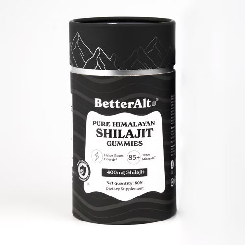 Betteralt Himalayan Pure Shilajit Gummies - 85+ Trace Minerals For Energy & Immunity Tamarind - 60 Gummies