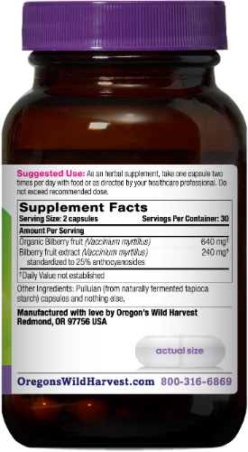 Bilberry 60 Vegan Capsules
