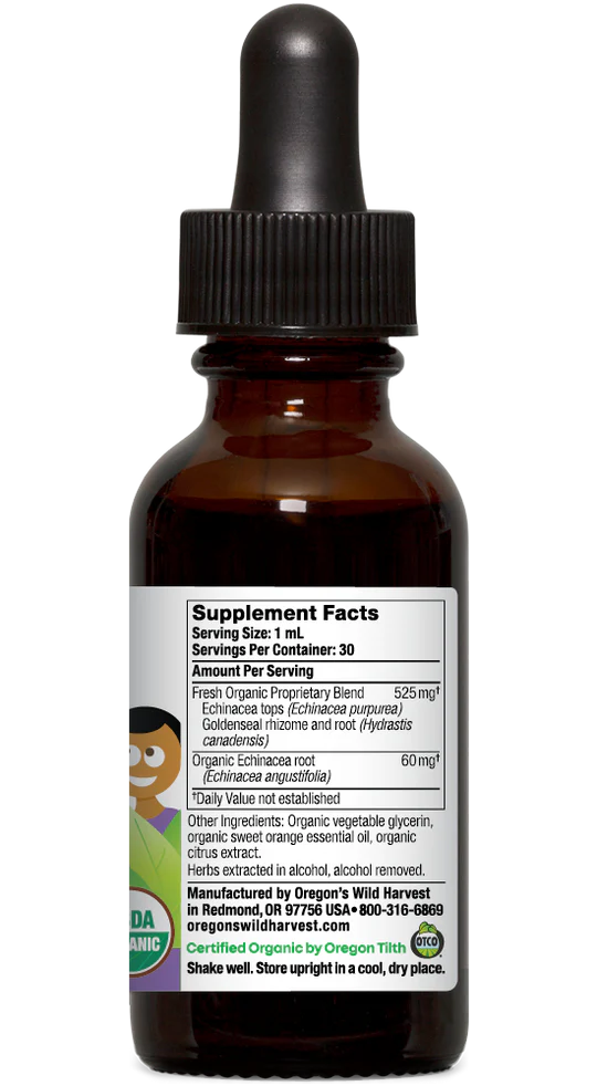 KIDS Echinacea Goldenseal Organic, Alcohol-Free 1 oz.