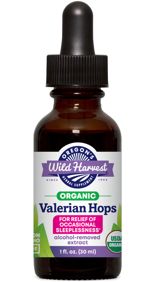 Valerian Hops Organic Alcohol-Removed Extract 1 oz.