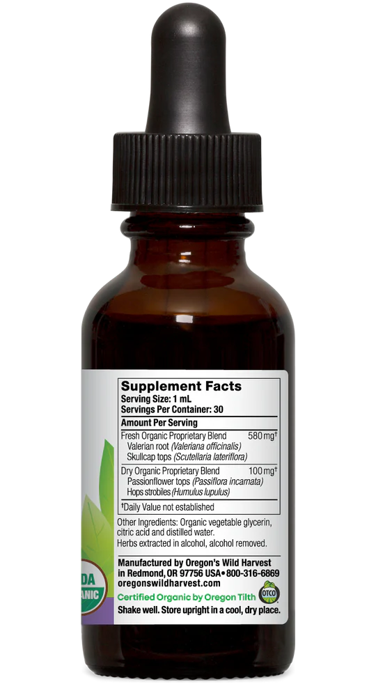 Valerian Hops Organic Alcohol-Removed Extract 1 oz.