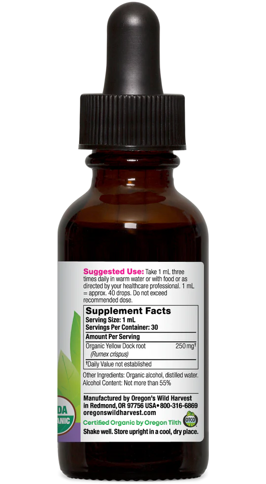 Yellow Dock Organic Extract 1 oz.