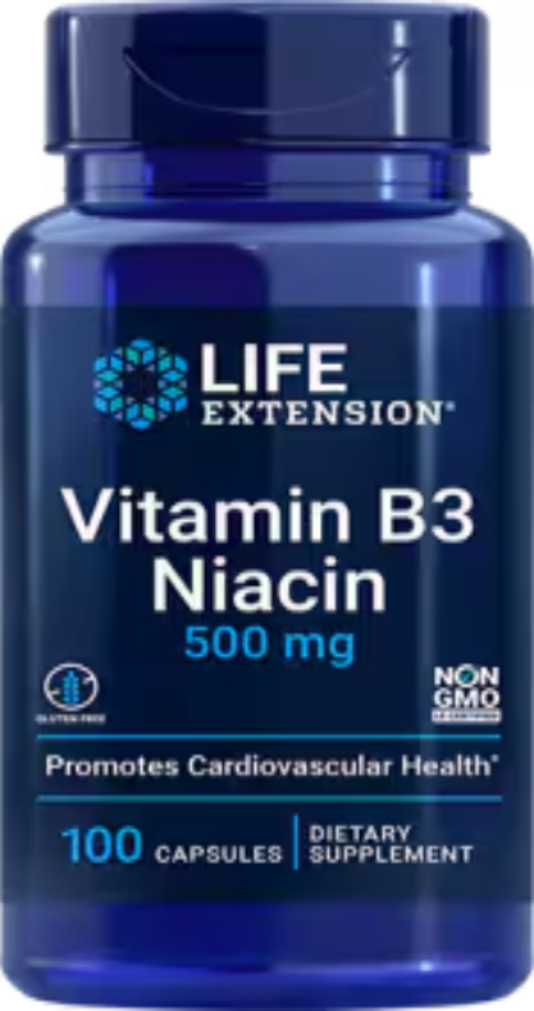 Vitamin B3 Niacin 500 mg 100 Capsules