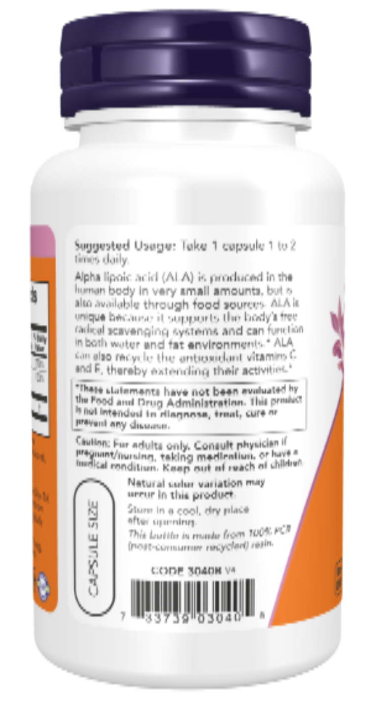 Alpha Lipoic Acid 100 mg 120 Veg Capsules