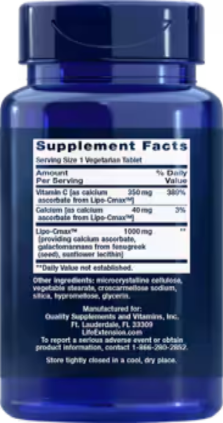 Vitamin C 24-Hour Liposomal Hydrogel Formula 60 Vegetarian Tablets