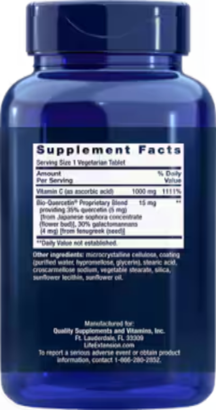 Vitamin C and Bio-Quercetin 250 Vegetarian Tablets