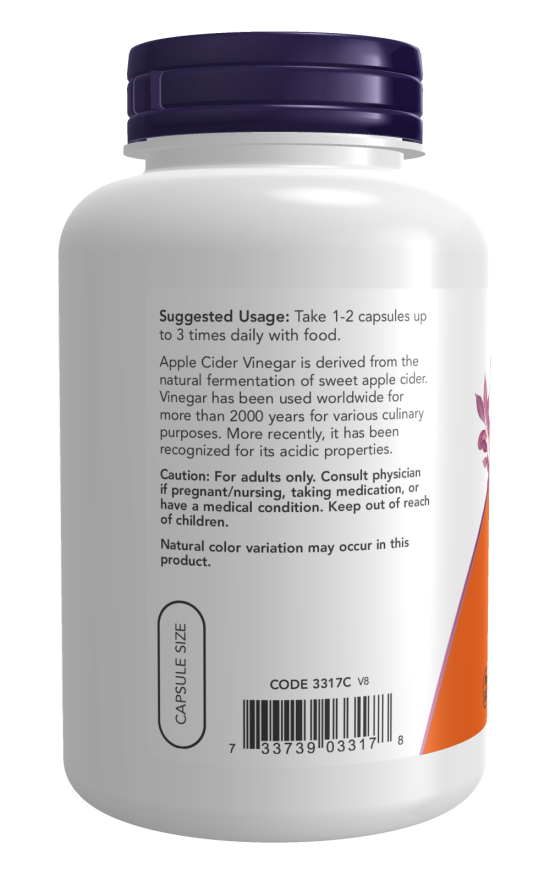 Apple Cider Vinegar 450 mg 180 Veg Capsules