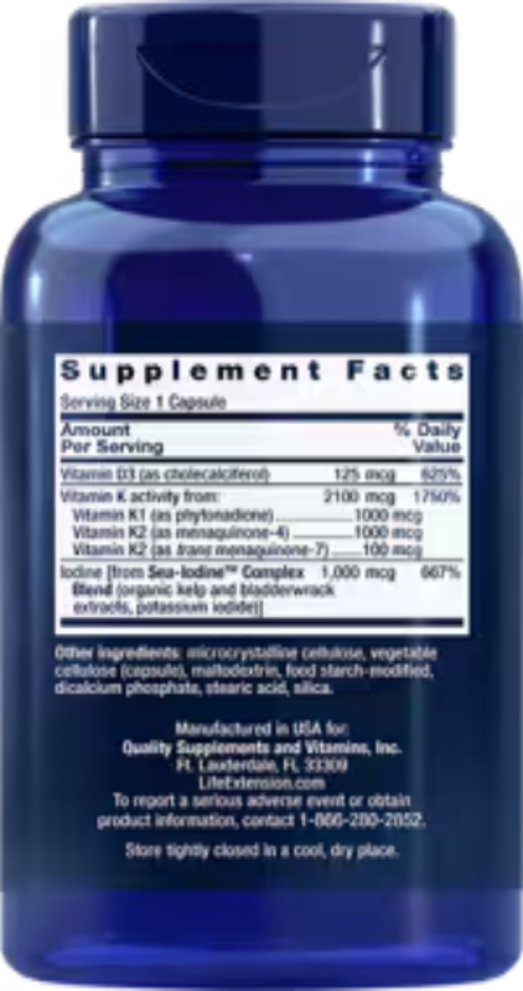 Vitamins D and K with Sea-Iodine 60 Capsules