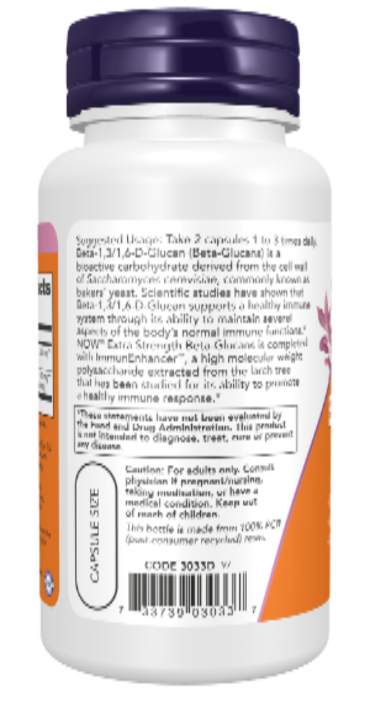 Beta-Glucans with ImmunEnhancer Extra Strength 60 Veg Capsules