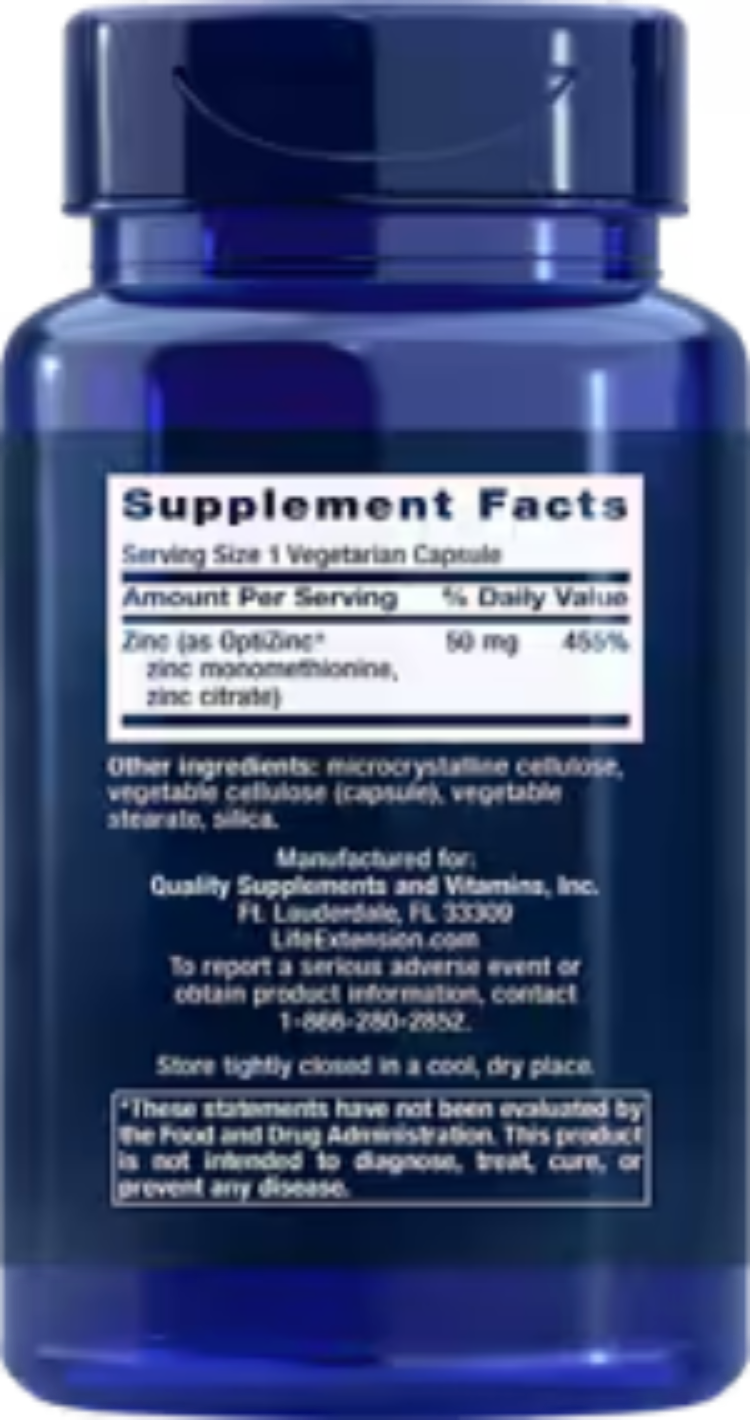 Zinc Caps 50 mg 90 Vegetarian Capsules