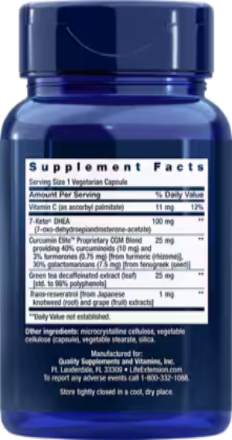 7-Keto DHEA Metabolite 100 Mg 60 Vegetarian Capsules