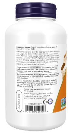 Psyllium Husk Caps 500 mg 200 Veg Capsules