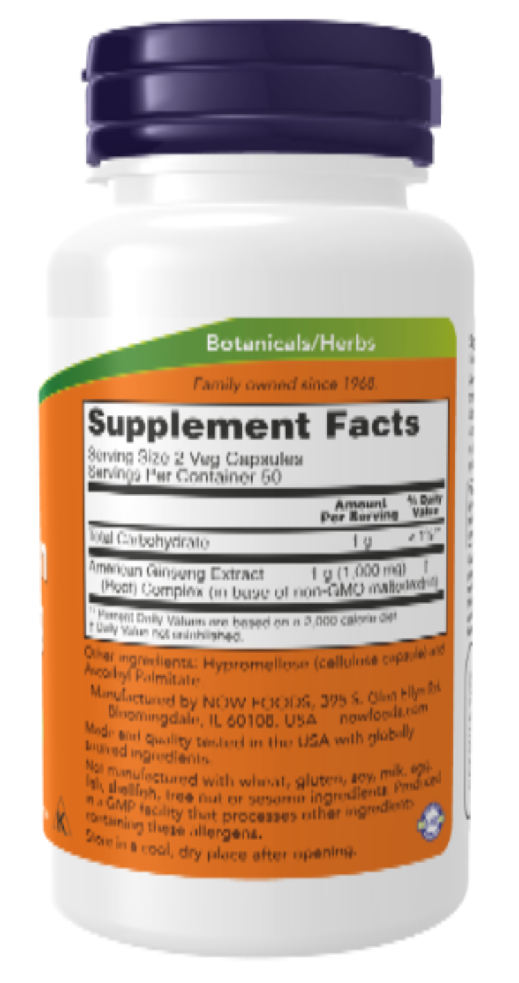 American Ginseng Extract 100 Veg Capsules