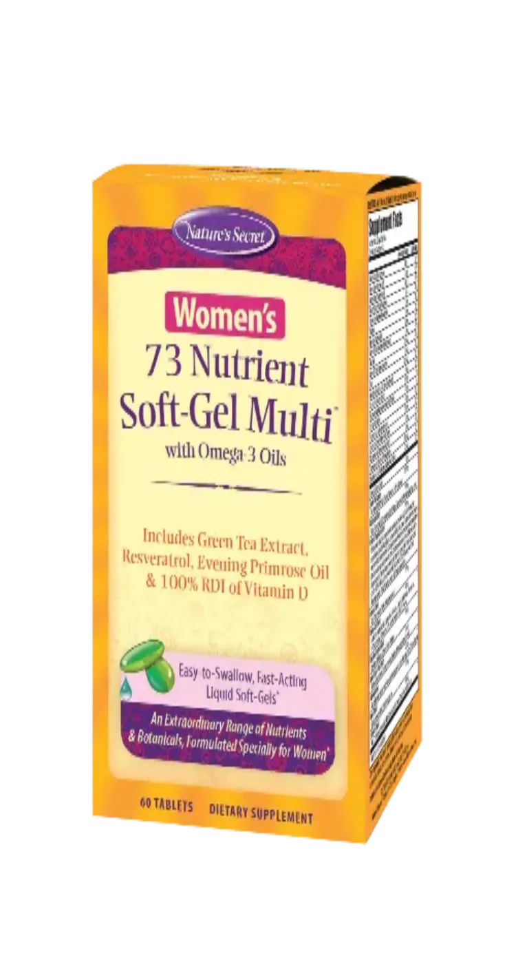 Women’s 73 Nutrient Soft-Gel Multi - Nature's Secret 60 Liquid Soft Gels
