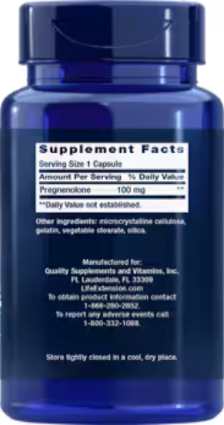Pregnenolone 100 mg 100 Capsules