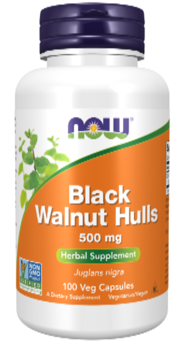 Black Walnut Hulls 500 mg 100 Veg Capsules
