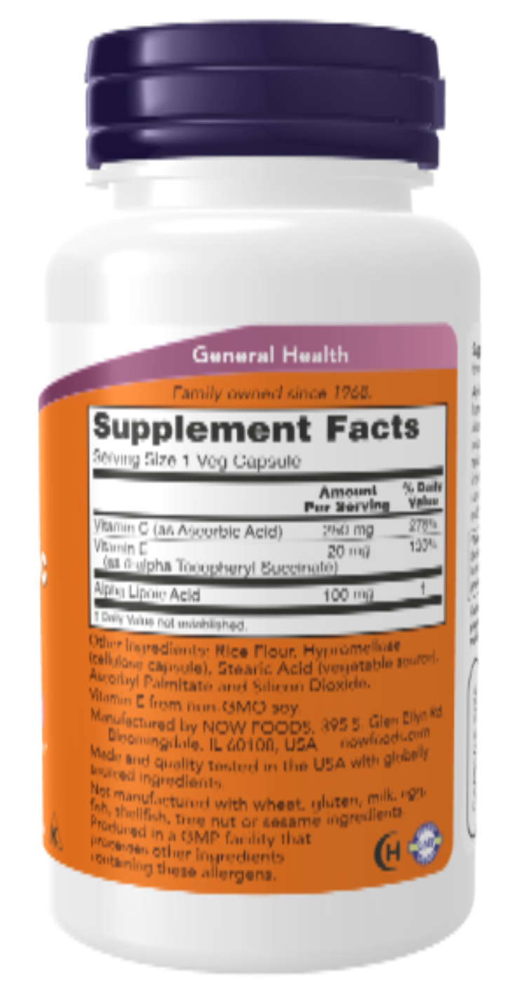 Alpha Lipoic Acid 100 mg 120 Veg Capsules
