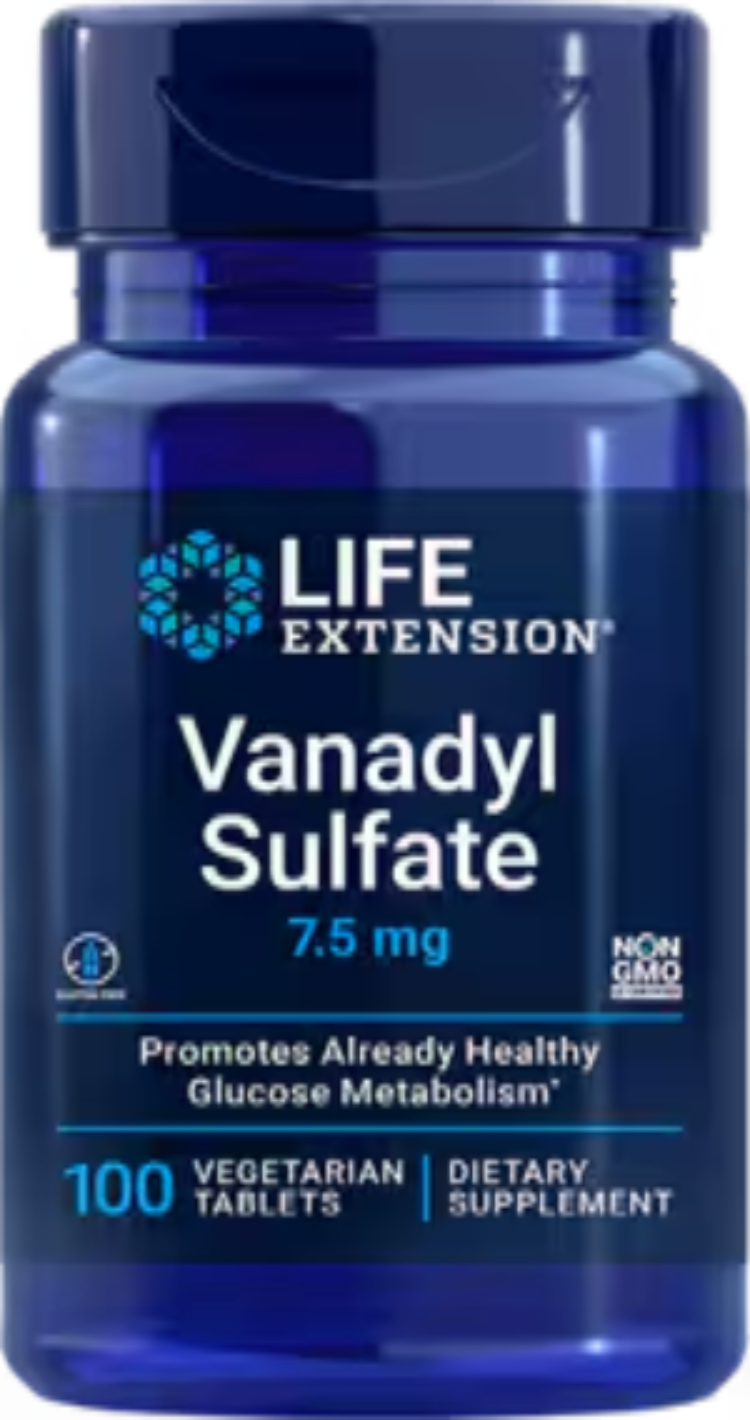 Vanadyl Sulfate 7.5 mg 100 Vegetarian Tablets