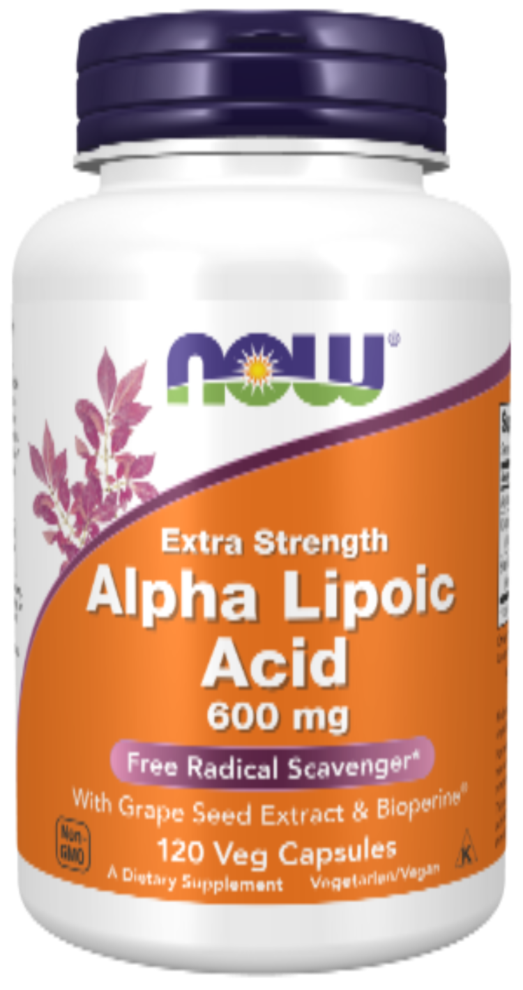 Alpha Lipoic Acid, Extra Strength 600 mg 120 Veg Capsules