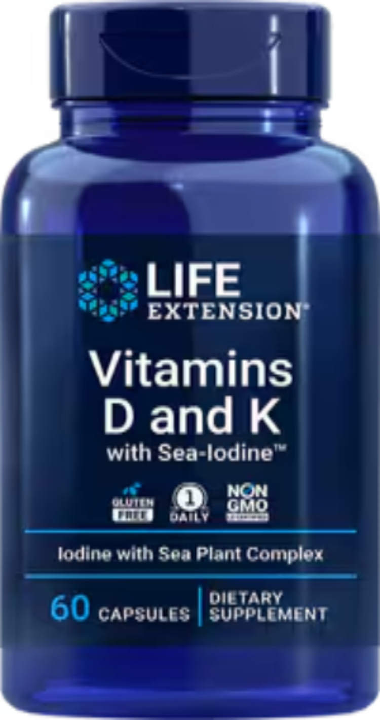 Vitamins D and K with Sea-Iodine 60 Capsules