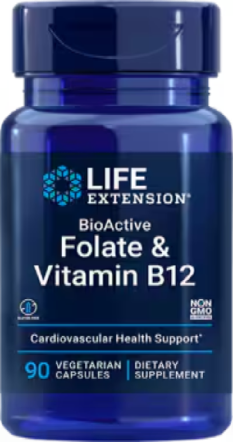 BioActive Folate & Vitamin B12 90 Vegetarian Capsules