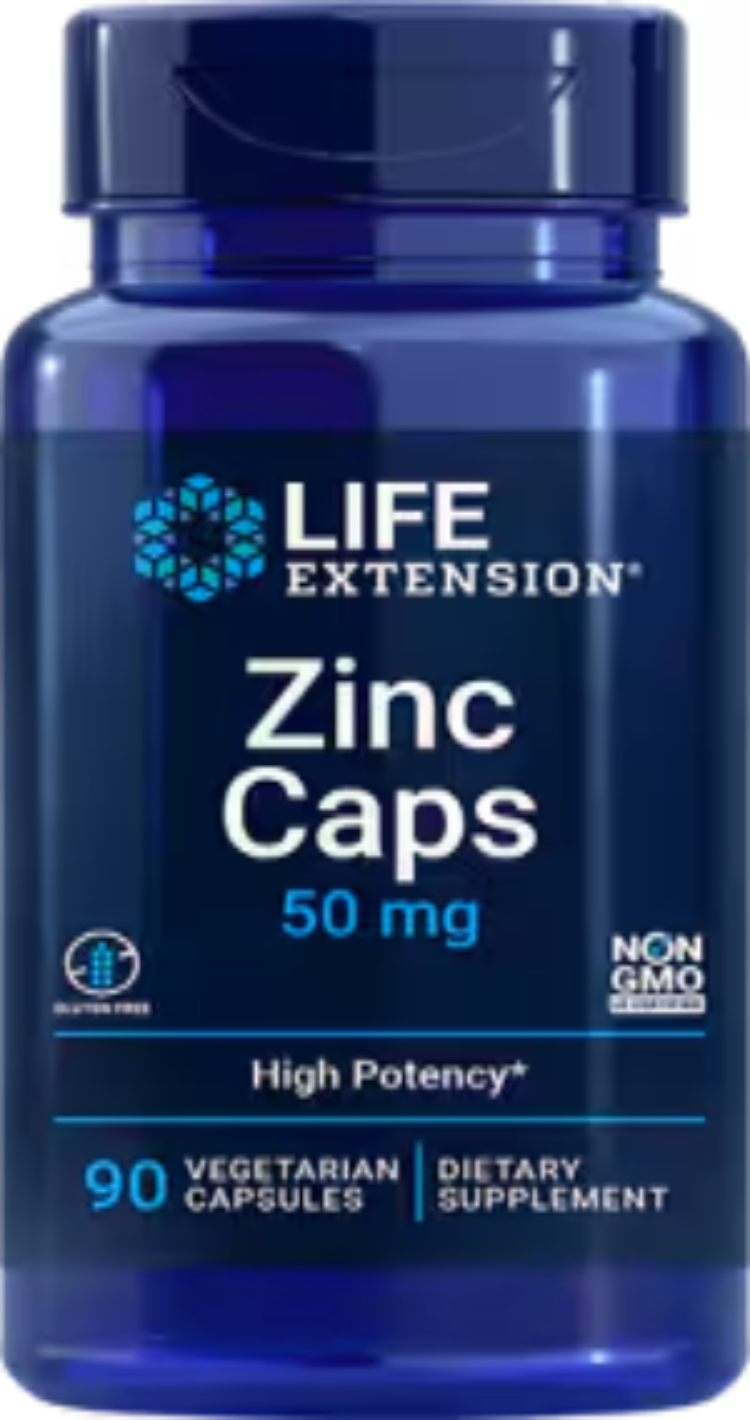 Zinc Caps 50 mg 90 Vegetarian Capsules