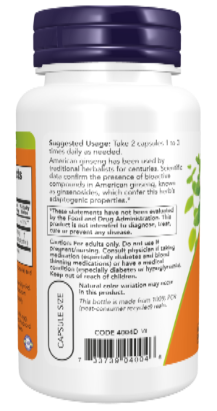 American Ginseng Extract 100 Veg Capsules