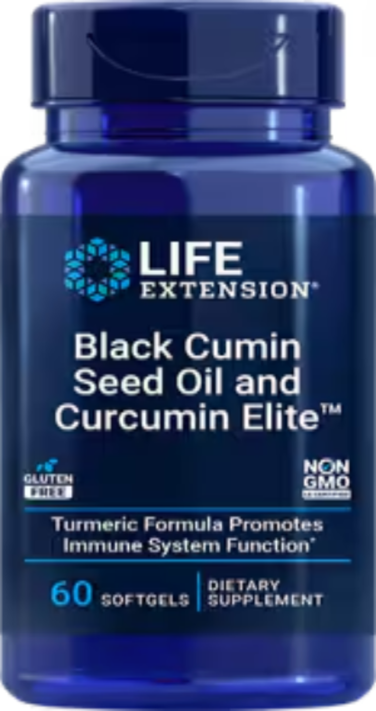 Black Cumin Seed Oil and Curcumin Elite 60 Softgels
