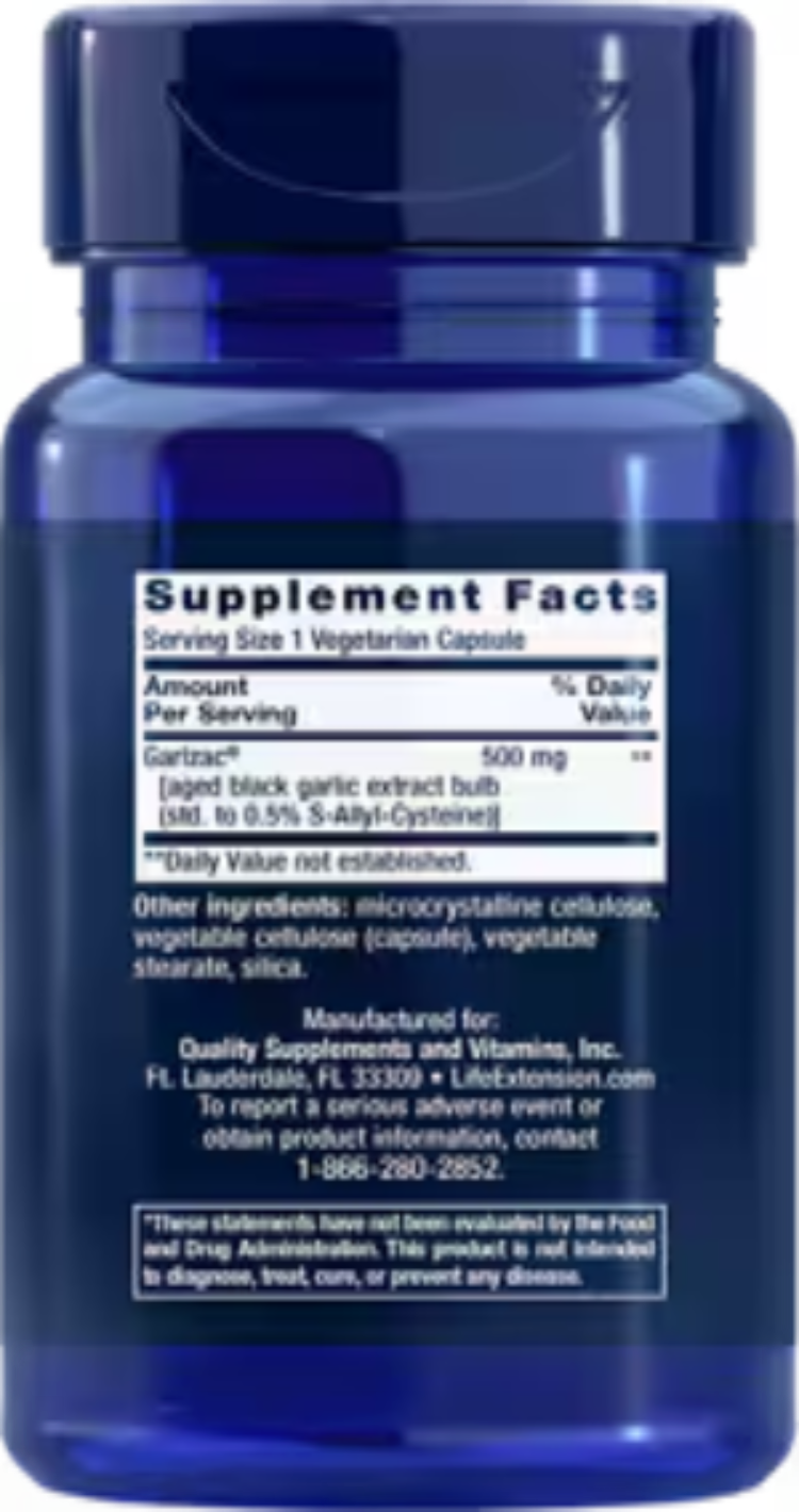 Aged Black Garlic Odorless Extract 30 Vegetarian Capsules