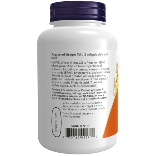 Wheat Germ Oil 100 Softgels
