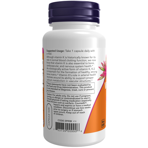 Vitamin K-2 100 mcg Veg 100 Capsules