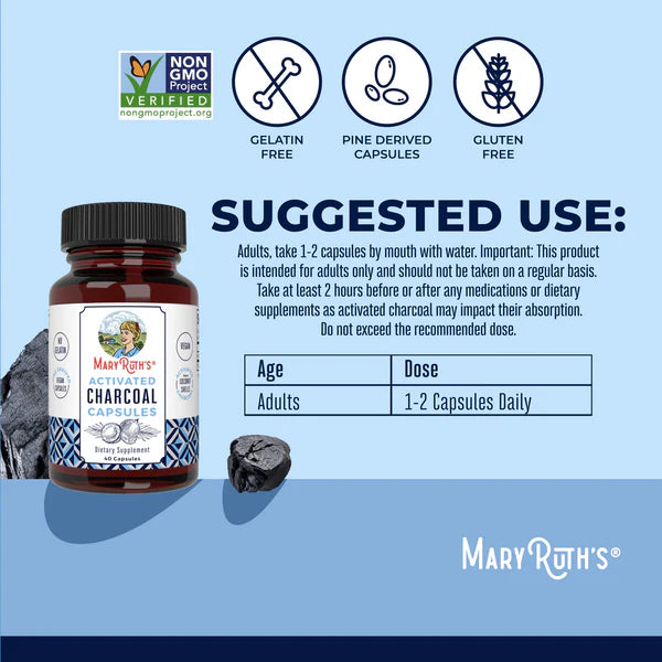 Activated Charcoal Capsules 40 ct