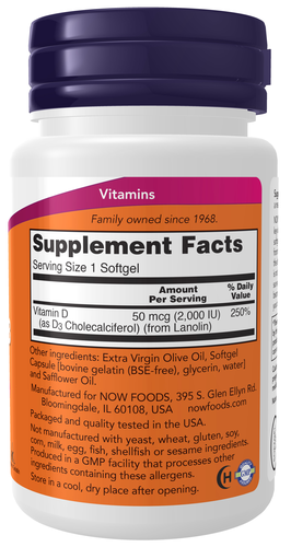 Vitamin D3 2000 IU 30 Softgels