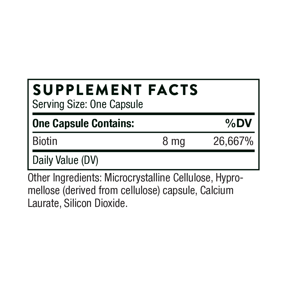 Biotin 8000 mcg - 60 Capsules
