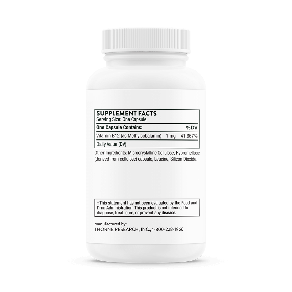Vitamin B12 as Methylcobalamin - 60 Capsules