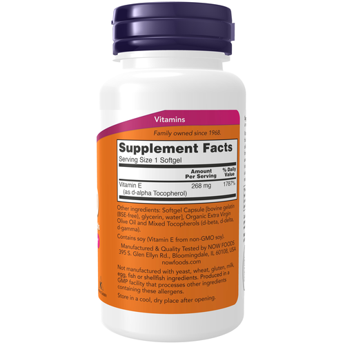 Vitamin E-400 With Mixed Tocopherols 100 Softgels