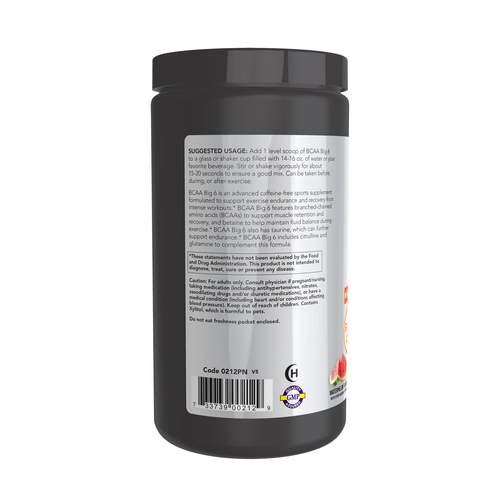 BCAA Big 6 Powder Watermelon Flavor 600 Grams
