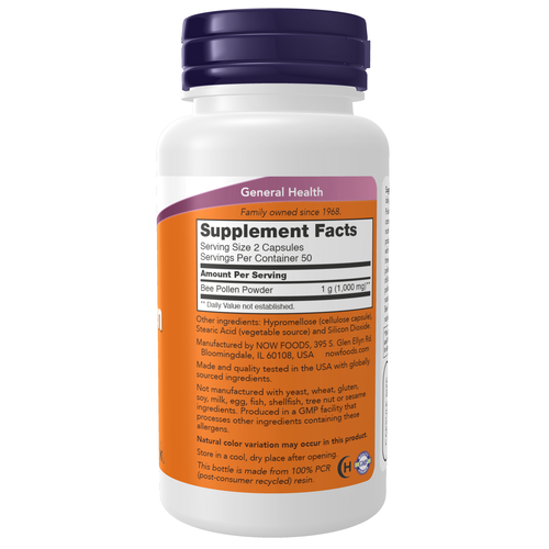 Bee Pollen 500 mg 100 Capsules