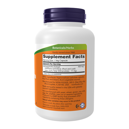 Ashwagandha 450 mg 180 Veg Capsules