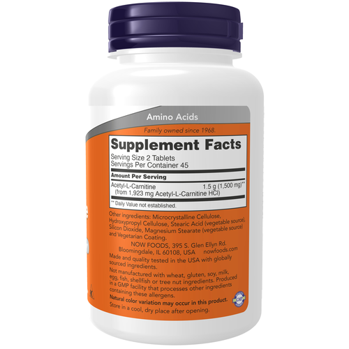 Acetyl-L-Carnitine 750 mg 90 Tablets