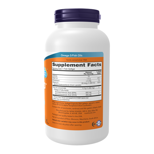 Ultra Omega 3-D Fish Oil (Fish Gelatin) 180 Fish Softgels