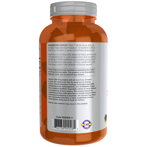 Arginine 1000 mg Double Strength 180 Tablets