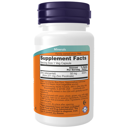 Zinc Picolinate 50 mg 30 Veg Capsules