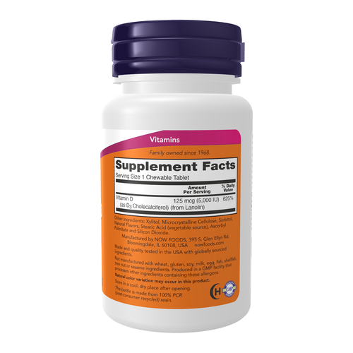 Vitamin D3 5000 IU 120 Chewables
