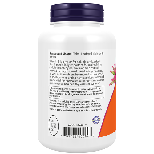 Vitamin E-400 With Mixed Tocopherols 250 Softgels