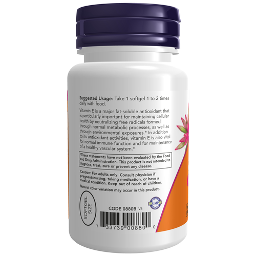Vitamin E-200 With Mixed Tocopherols 50 Softgels