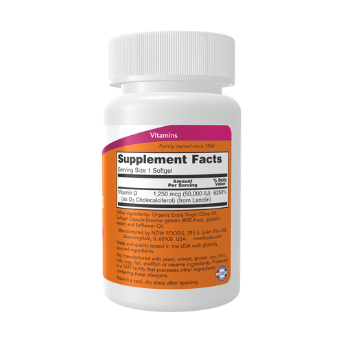 Vitamin D-3 50,000 IU 12 Softgels