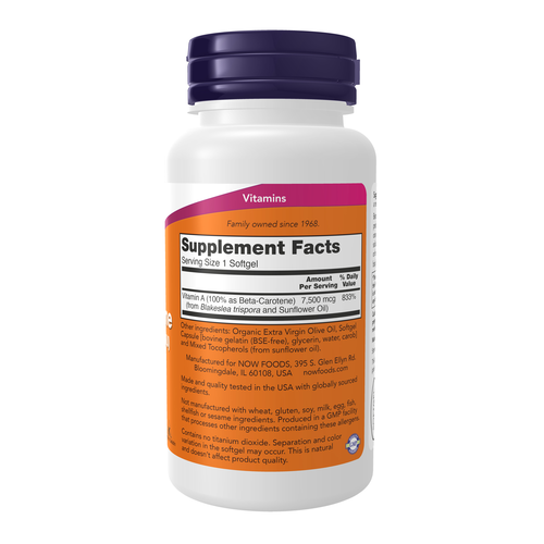 Beta Carotene Natural 7,500 mcg 90 Softgels