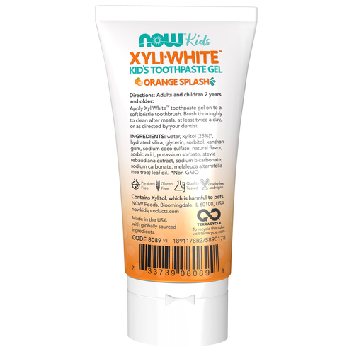 XyliWhite Orange Splash Toothpaste Gel for Kids 3 oz Tube