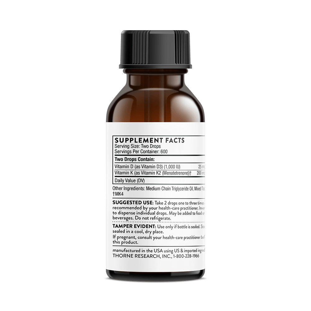 Vitamin D + K2 Liquid - 1 fl. oz 30 ml